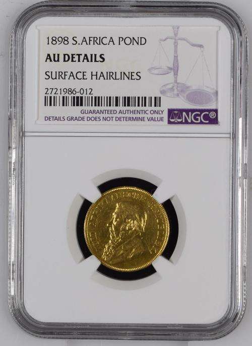 1898 POND - NGC GRADED AU DETAILS